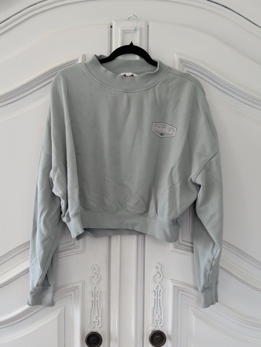 O'Neill Light Sage Cropped Pullover Sweatshirt